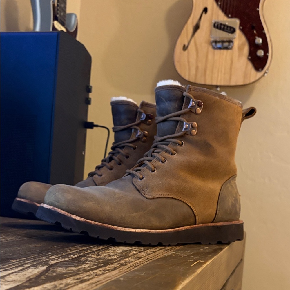 Ugg Brown Warerproof Leather Men's Boots